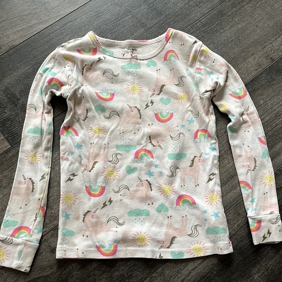 Unicorn pajamas with fuzzy slides - Picture 3 of 4